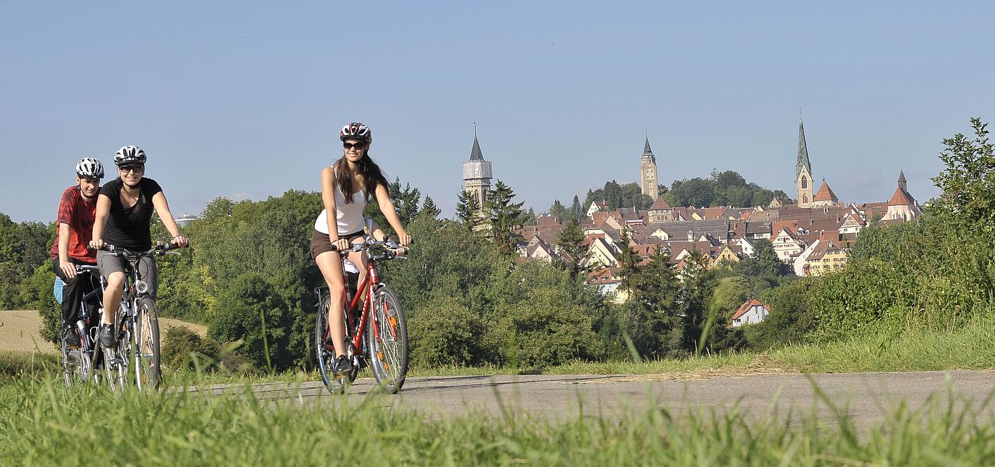 Neckartal-Radweg Rottweil Neckartal-Radweg, Radhrer am Neckar bei Rottweil